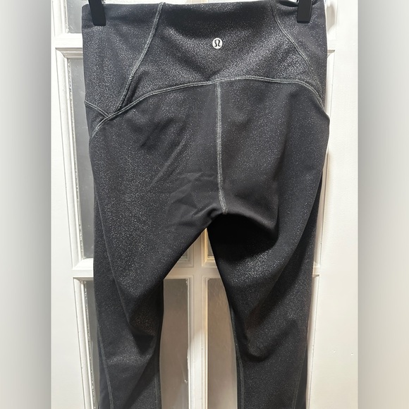 Lululemon Train Times 7/8 Pan: Luminosity Foil Print Black Silver / Black - Picture 11 of 11